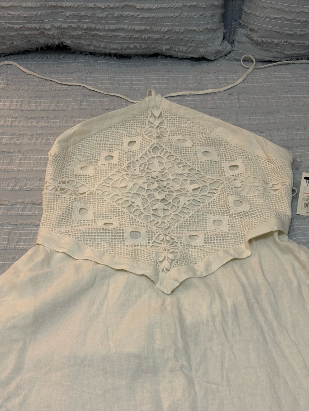 a new day Ivory Crocheted Halter Midi Dress - measurements in photos - Picture 12 of 12